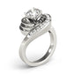 Channel Set Swirl Solitaire Engagement Ring