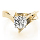 V-Shape Split Solitaire Engagement Ring