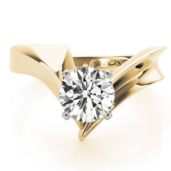V-Shape Split Solitaire Engagement Ring