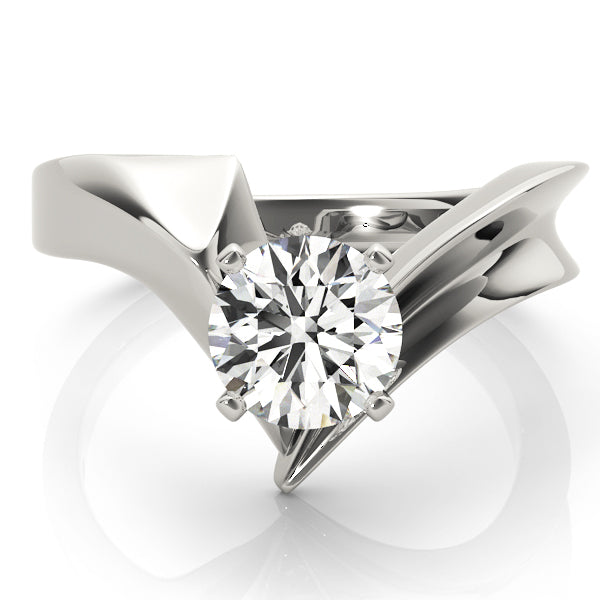 V-Shape Split Solitaire Engagement Ring