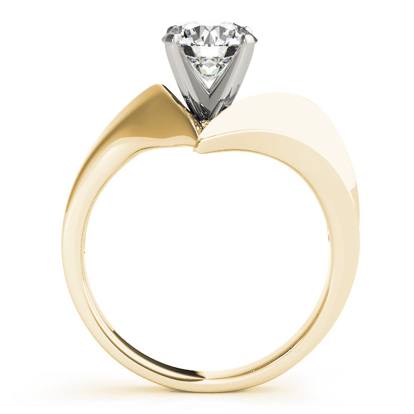 V-Shape Split Solitaire Engagement Ring