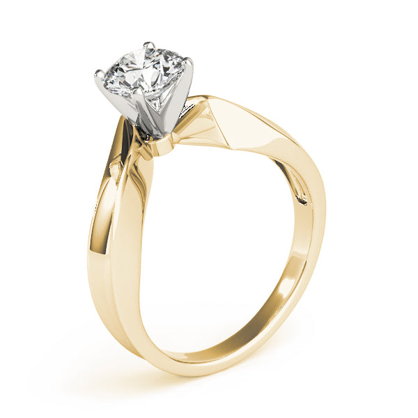 V-Shape Split Solitaire Engagement Ring