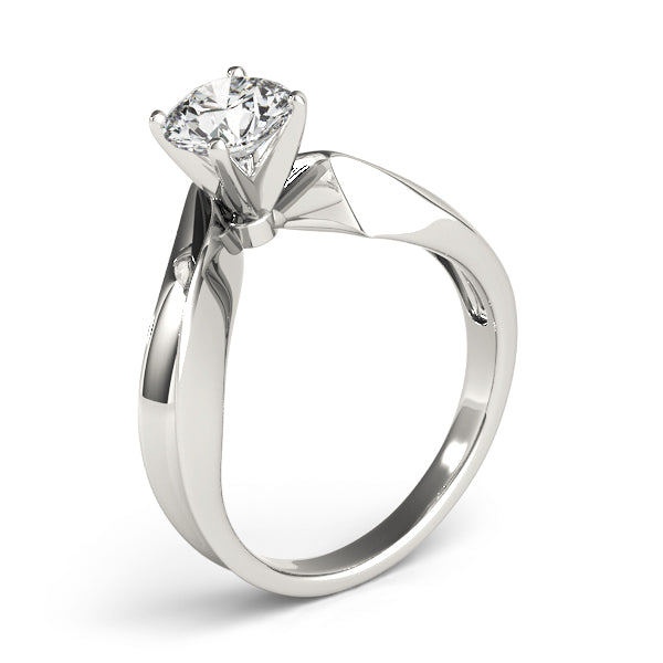 V-Shape Split Solitaire Engagement Ring