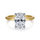 Gabriel & Co. Cari - 14K White-Yellow Gold Hidden Halo Oval Diamond Engagement Ring 11.5X7.5 .08CTW