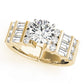 Alternating Round & Baguette Engagement Ring