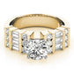 Alternating Round & Baguette Engagement Ring
