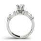 Alternating Round & Baguette Engagement Ring
