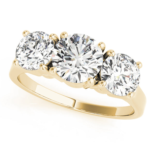3-Stone Round Engagement Ring