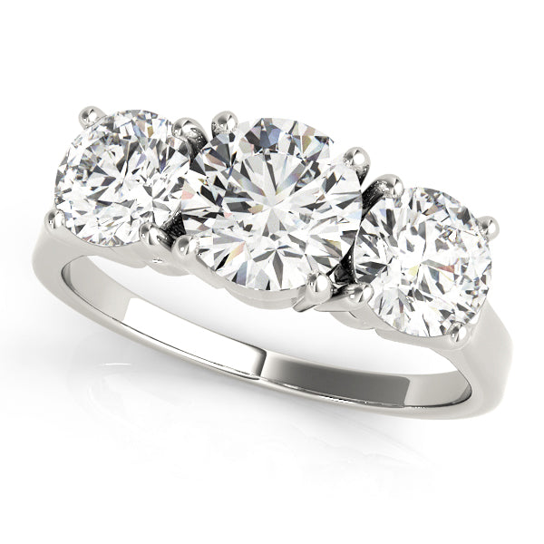 3-Stone Round Engagement Ring