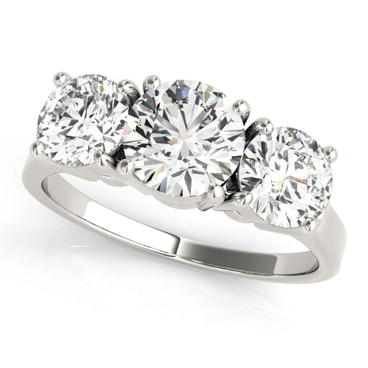 3-Stone Round Engagement Ring