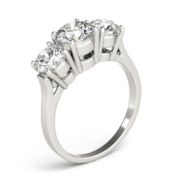 3-Stone Round Engagement Ring