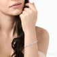 1/20 Ctw Triple Infinity Link Round Cut Diamond Sterling Silver Lariat Bracelet