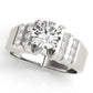 Multirow Bar Set Engagement Rings