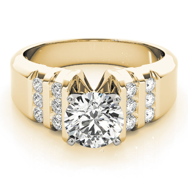 Multirow Bar Set Engagement Rings