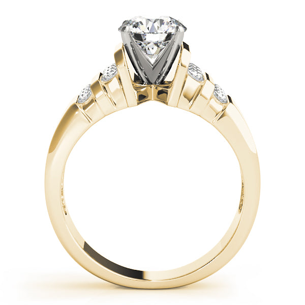 Multirow Bar Set Engagement Rings