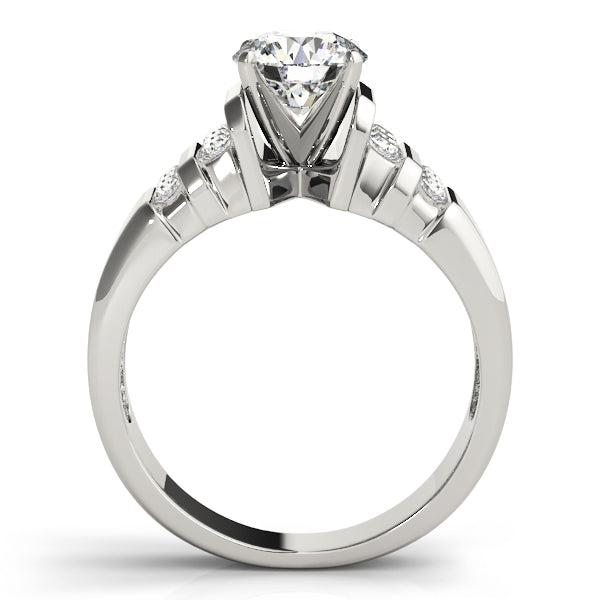 Multirow Bar Set Engagement Rings