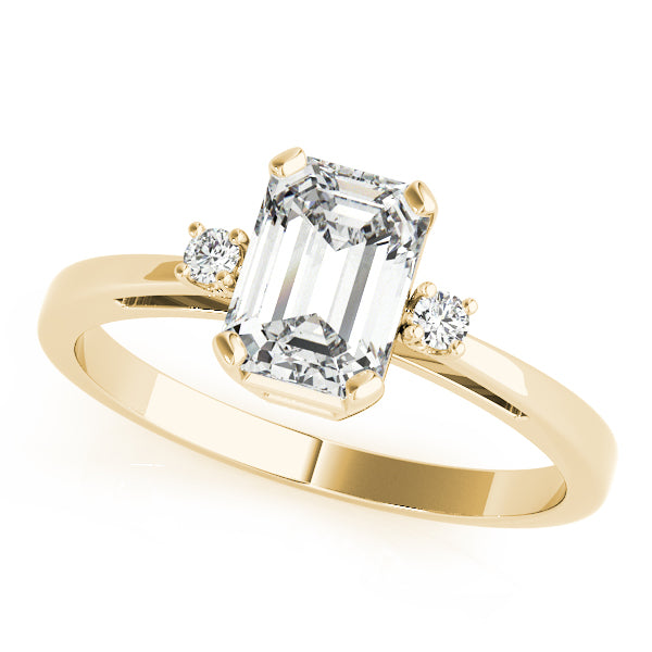 3-Stone Emerald Cut Engagement Ring
