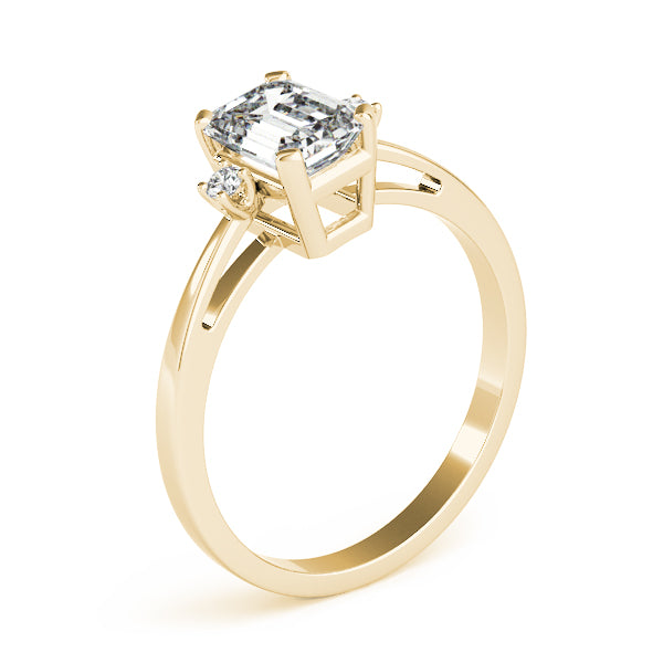 3-Stone Emerald Cut Engagement Ring