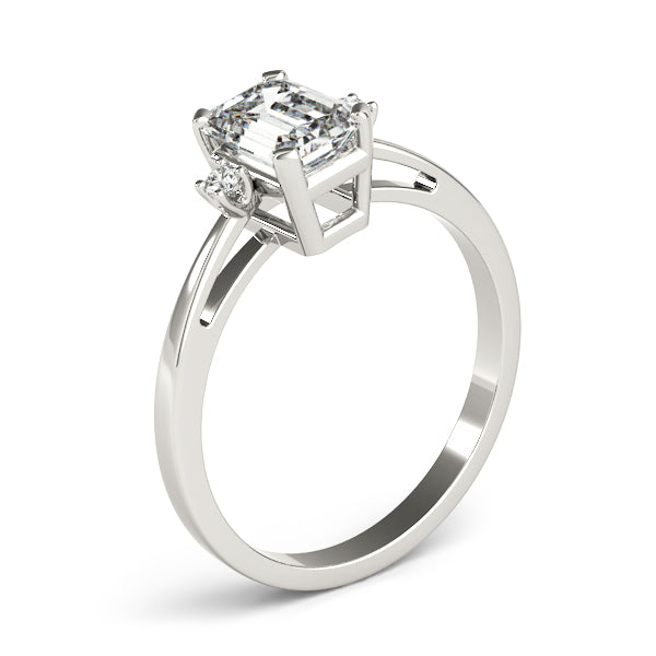 3-Stone Emerald Cut Engagement Ring