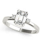 3-Stone Emerald Cut Engagement Ring