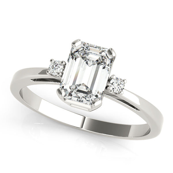 3-Stone Emerald Cut Engagement Ring