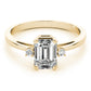 3-Stone Emerald Cut Engagement Ring