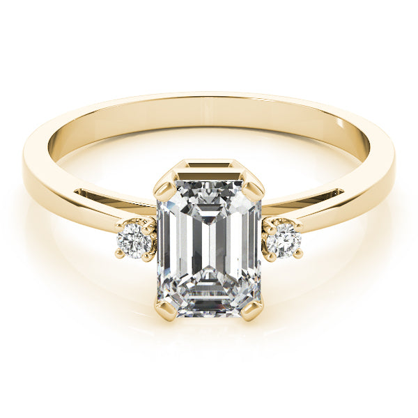 3-Stone Emerald Cut Engagement Ring