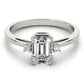 3-Stone Emerald Cut Engagement Ring
