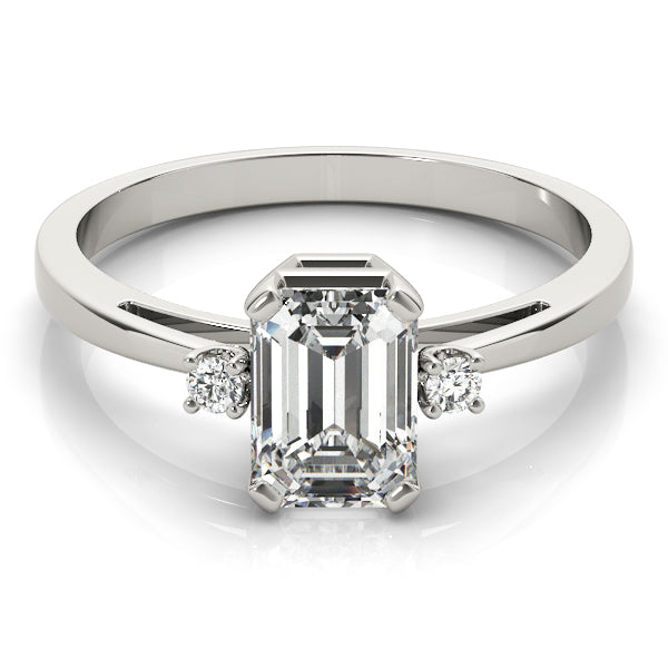 3-Stone Emerald Cut Engagement Ring