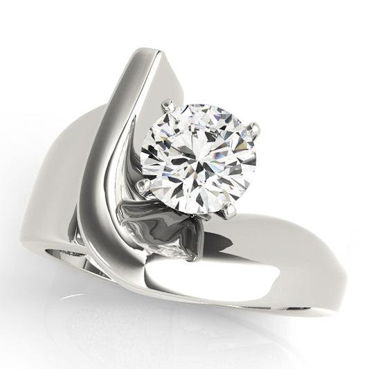 Bypass Solitaire Engagement Ring