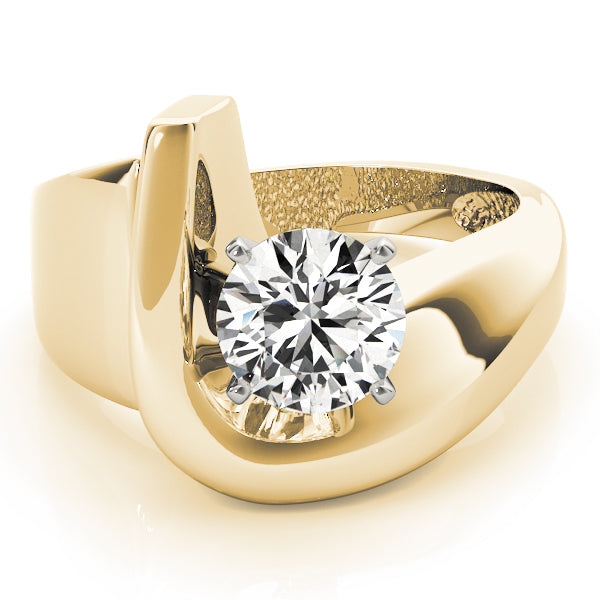 Bypass Solitaire Engagement Ring