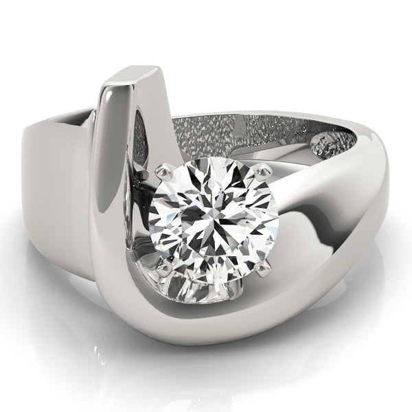 Bypass Solitaire Engagement Ring