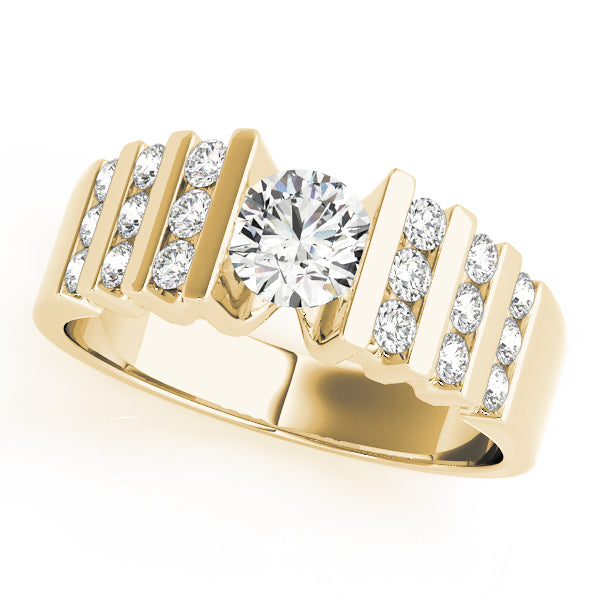 Multirow Bar Set Engagement Ring