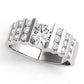 Multirow Bar Set Engagement Ring