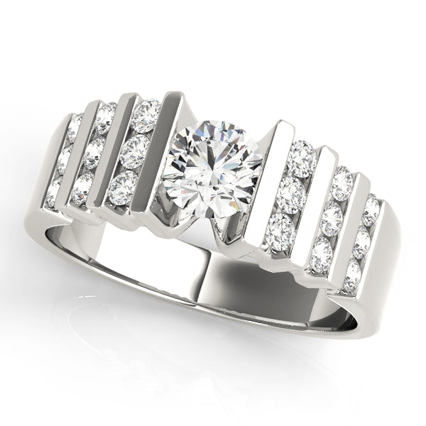 Multirow Bar Set Engagement Ring