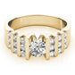 Multirow Bar Set Engagement Ring