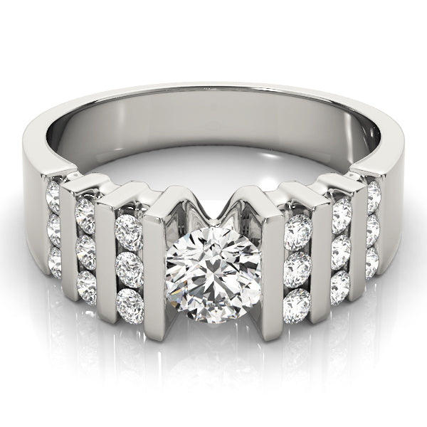 Multirow Bar Set Engagement Ring