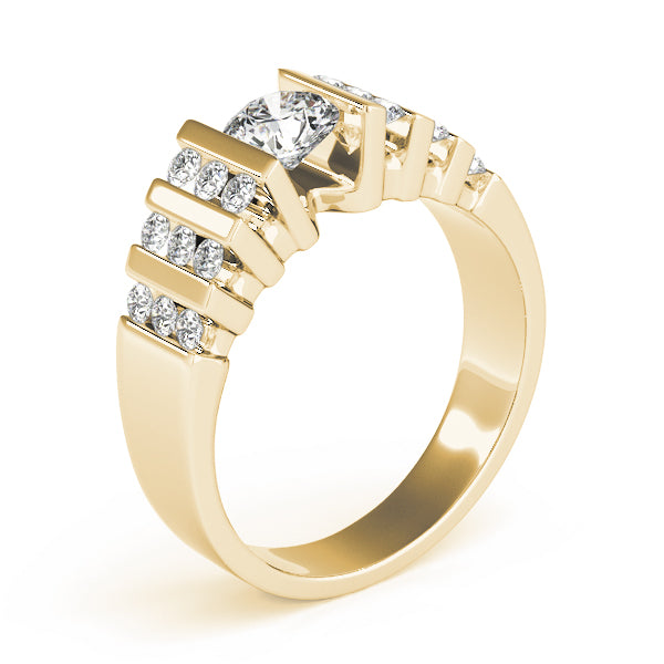 Multirow Bar Set Engagement Ring