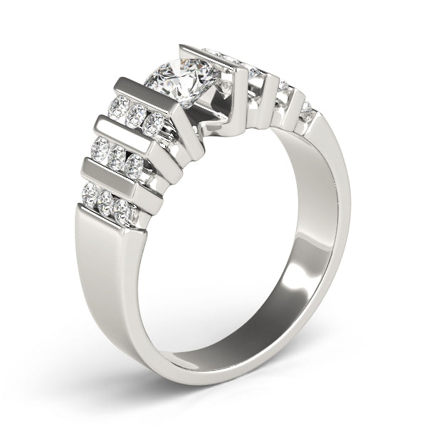 Multirow Bar Set Engagement Ring