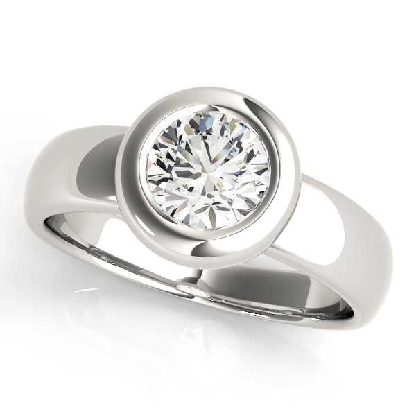 Solitaire Bezel Set Engagement Ring