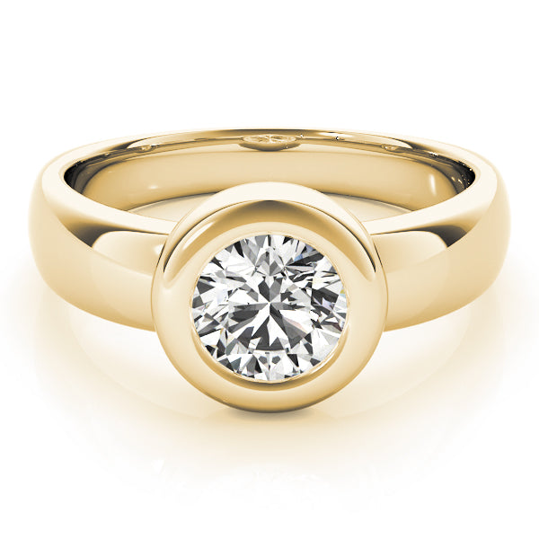 Solitaire Bezel Set Engagement Ring
