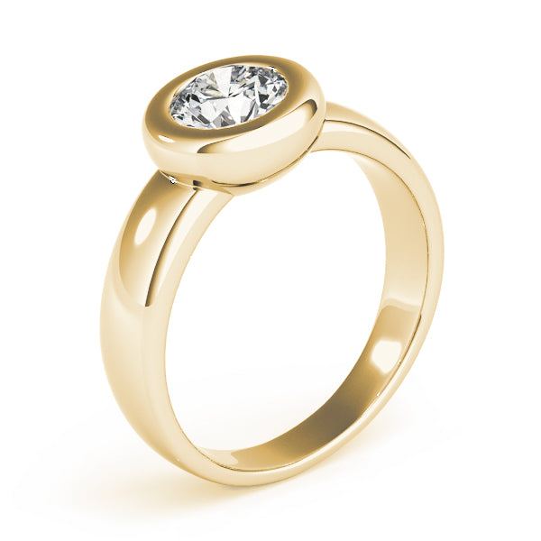 Solitaire Bezel Set Engagement Ring