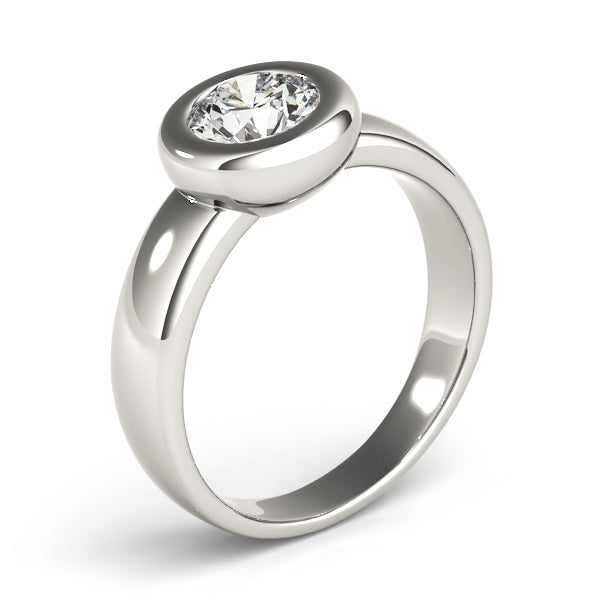 Solitaire Bezel Set Engagement Ring
