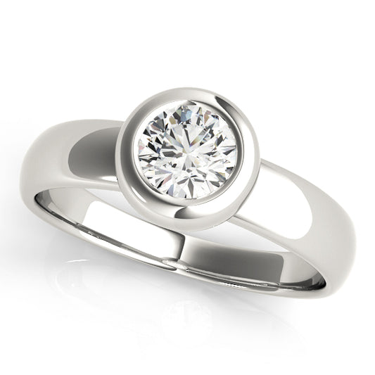 Solitaire Bezel Set Engagement Rings