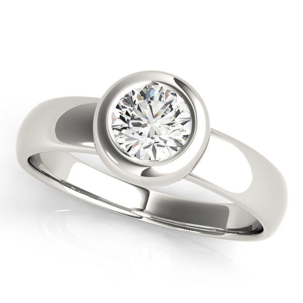 Solitaire Bezel Set Engagement Rings