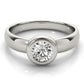 Solitaire Bezel Set Engagement Rings