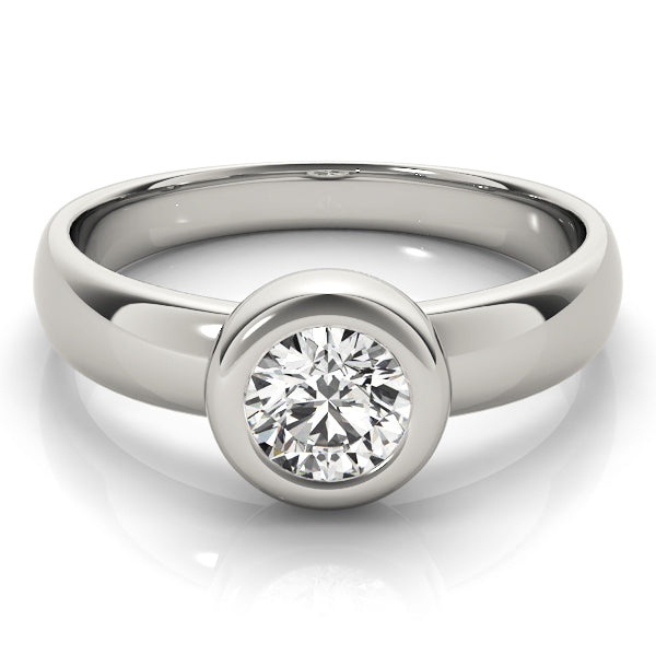 Solitaire Bezel Set Engagement Rings