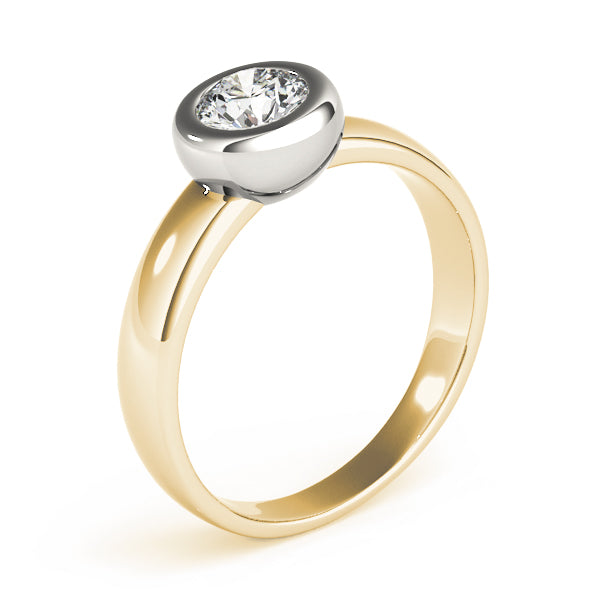 Solitaire Bezel Set Engagement Rings