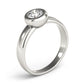 Solitaire Bezel Set Engagement Rings