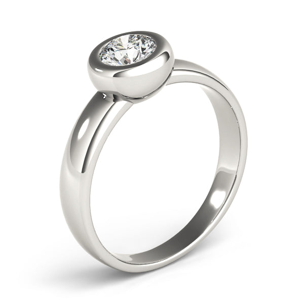 Solitaire Bezel Set Engagement Rings